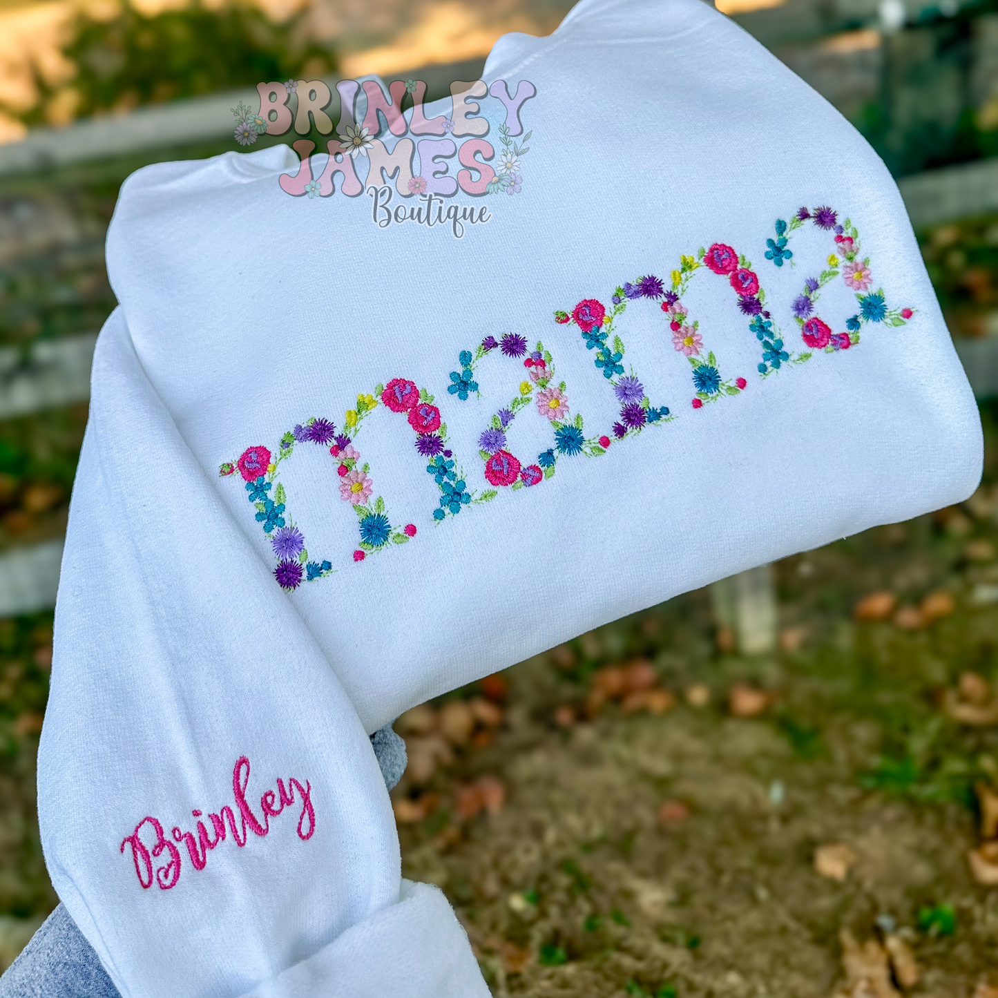 Floral Mama - Embroidered Sweatshirt