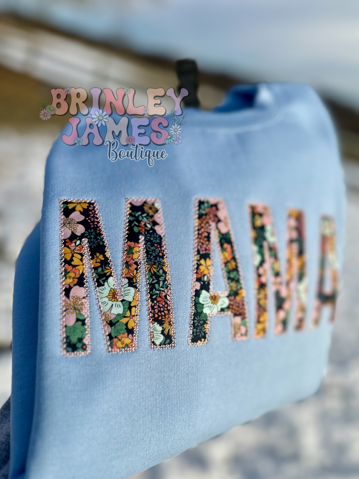 Dark Floral - Embroidered Sweatshirt