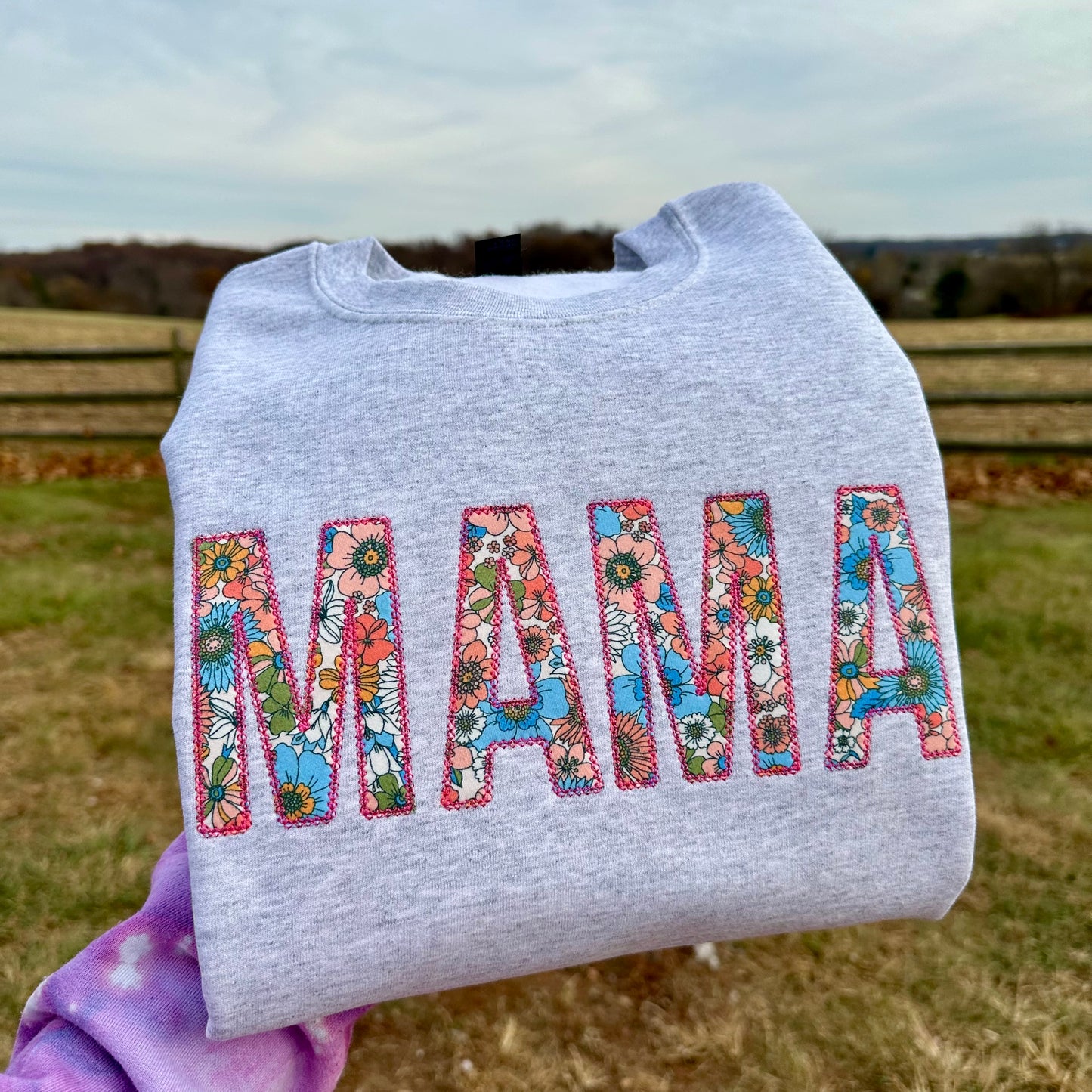 Floral Personalized -  Embroidered Sweatshirt