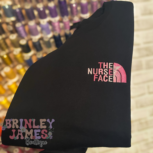 The Nurse Face -  Embroidered Sweatshirt